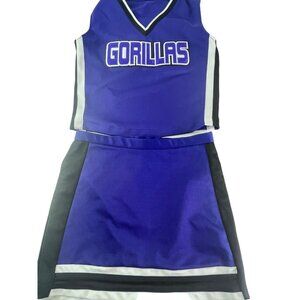 Adult Large Cheerleader Uniform Outfit Halloween Costume 40 Top 30 Skirt Purple